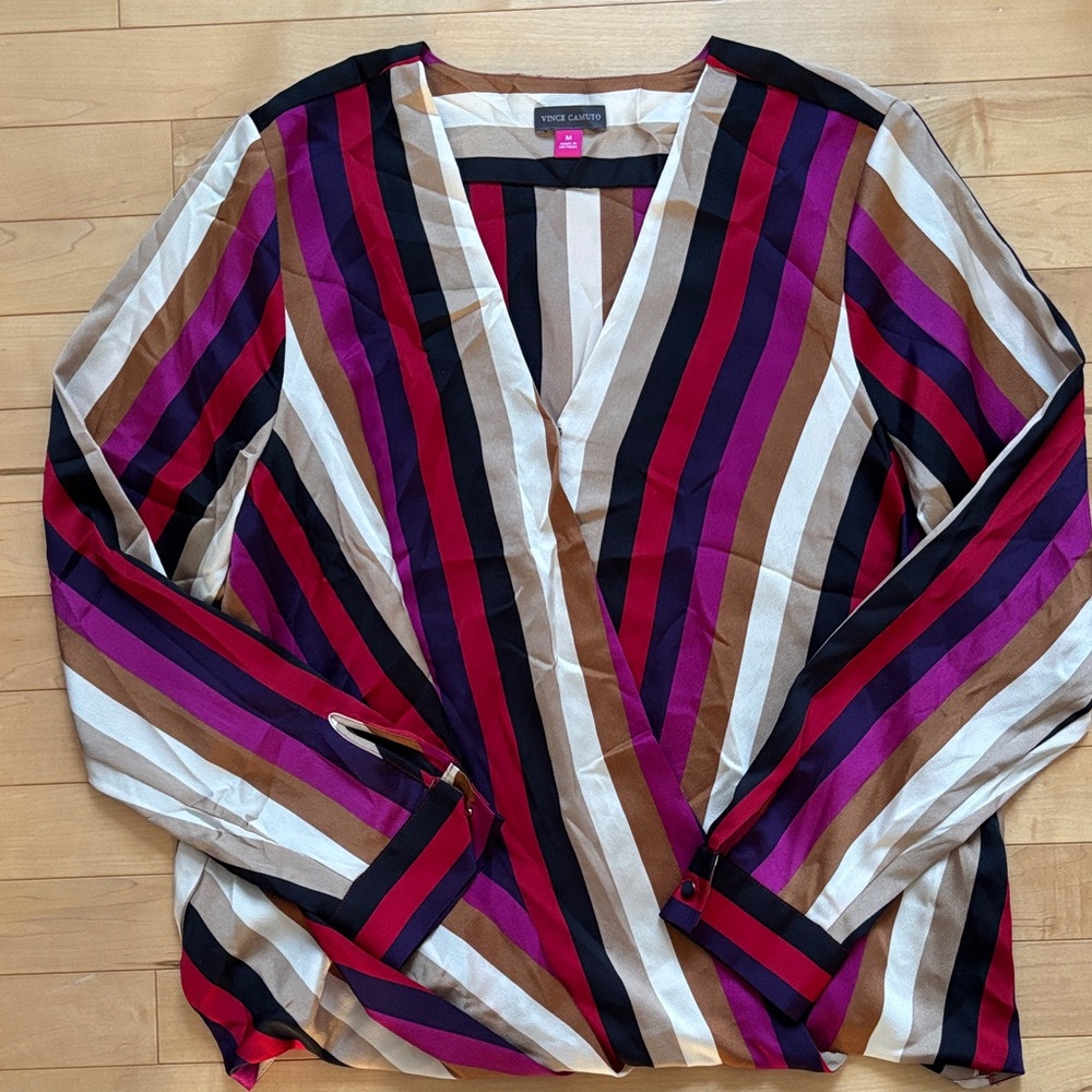 Vince Camuto Multicolor Striped Blouse